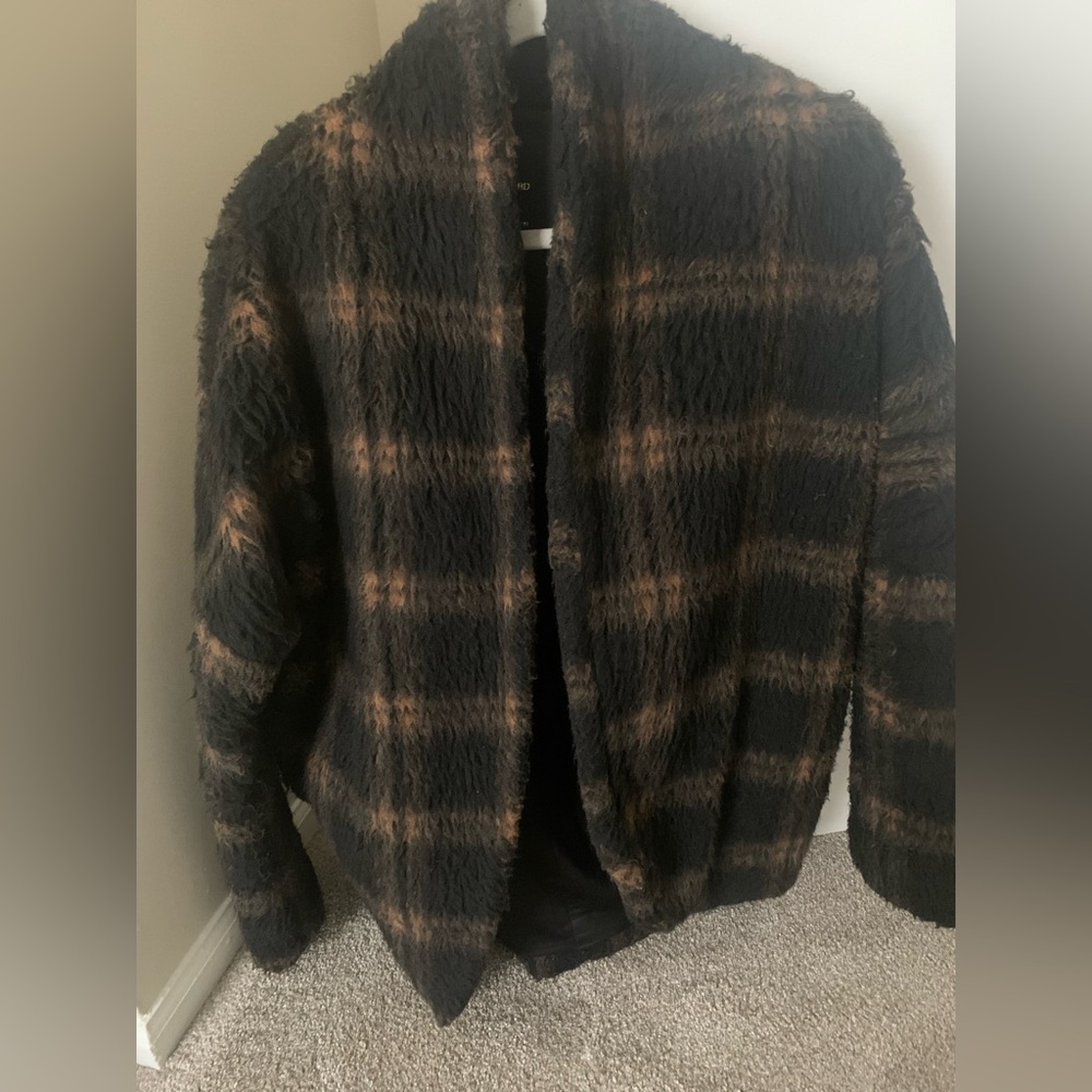 Amanda Uprichard Black and Brown Cardi Jacket